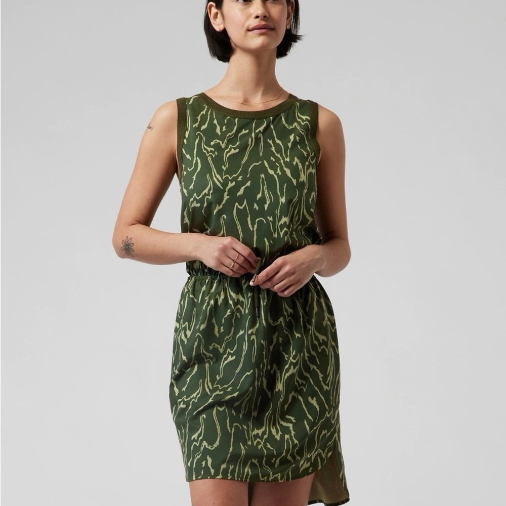 ATHLETA Rincon Printed Dress Eucalyptus